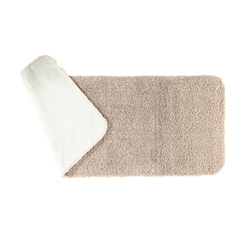 Image of Obsessions Ultra-Absorbent Quick-Dry Bath Runner | 1400 GSM Polyester | Soft, Non-Slip & Fast-Drying Bathroom Rug for Safety & Comfort | 60 x 150 cm | Light Beige