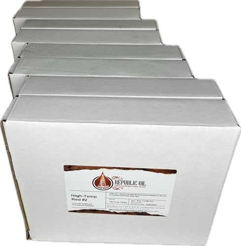 4 Boxes / 40 Tubes Premium High Temp Red #2 EP2 Lithium Complex Multi-Purpose Grease 10x14oz | Extreme Pressure | Water Resistant | Construction | Agriculture | Wheel Bearings | Meets GC-LB