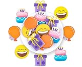 DecoCookies - 16 HAPPY BIRTHDAY Hand-Decorated Cookies - Vanilla Flavor - Individually wrapped