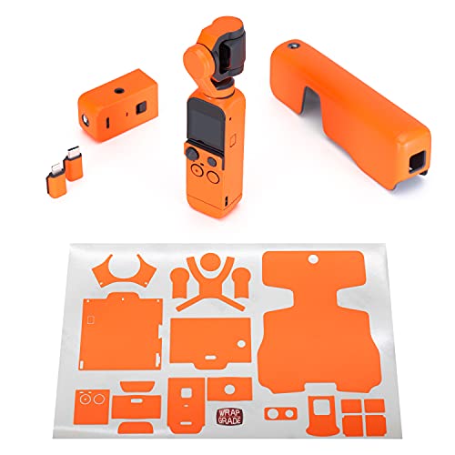 DJI Pocket 2 sticker WRAPGRADE orange fluo protection caméra