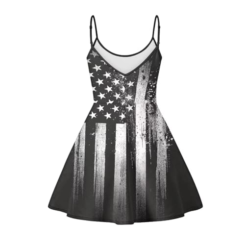 Image of Cozeyat Women Girls Summer Sleeveless Dress Casual Swing Beach Cover Up Knee Length Dresses,Large Size XS-4XL
