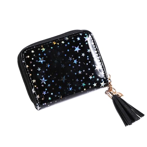 Hologram Star Wallet for Women Girls Small Short PU Leather Card Holder Coin Purse