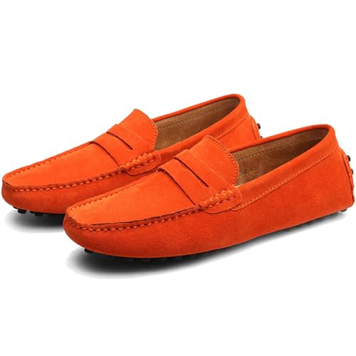 Image of PPXID Men's Dress Loafers Slip On Casual Shoes Lightweight Soft Penny Loafers Suede Driving Boat Shoes Moccasins