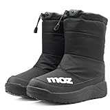 [モズ] 防寒ブーツ スノーブーツ メンズ ロング丈 トレッキング 秋冬 防水 防滑 防寒 撥水 中綿 ウレタン 裏フリース 5681 ブラック L (5681,BLK,L)