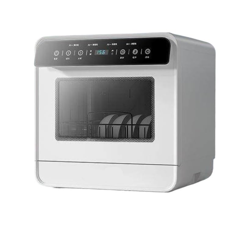 Lavavajillas de encimera de 4 plazas, lavavajillas Compacto Integrado Delgado con fácil instalación, lavavajillas automático portátil for Cocina pequeña doméstica