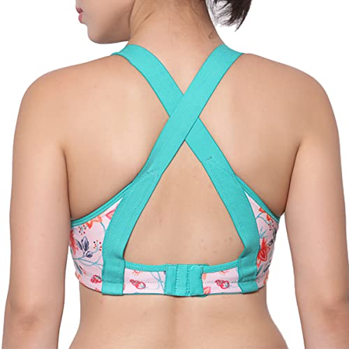 Image of Inner Sense Sports Bra for Women Made with Organic Cotton and Bamboo I Adjustable Padded Bra for Women with Cross Back Strap I Wire Free Medium Impact Innerwear