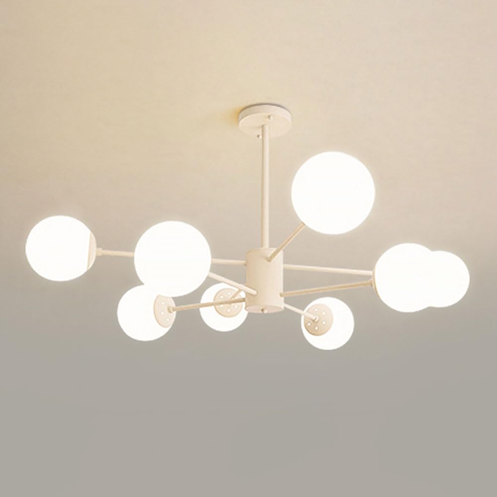 KXEcoLife Ceiling Pendant Light Fixture Modern Hanging Lamp Multiple Lights Globe Glass Chandelier E27 for Kitchen Island Bedroom Dining
