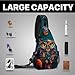 FyLybois Owl Sling Bag for Women Crossbody Backpack Lightweight Chest Daypack Fashion Shoulder Bags for Travel Hiking Biking
