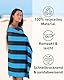 Fit-Flip Strandtuch XXL - Mikrofaser Badetuch - Strandtücher leicht und schnelltrocknend - 100% recyceltes Mikrofaser Handtuch - Strandhandtuch zum Baden (Blau-Dunkelgrau gestreift 200x90cm)