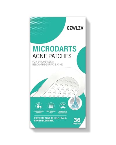 Pimple Patches for Face 36ct Microdart Acne Patches Microdart Pimple Stickers for Covering Zits & Blemishes Self-Dissolving Microneedle Patches with Salicylic Acid Hydrocolloid Facial Patches