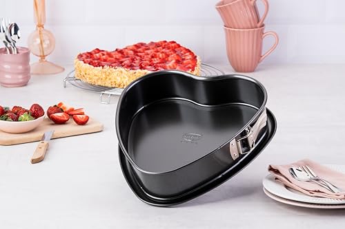 Dr. Oetker Herz-Springform mit Auslaufschutzboden Ø 25 cm, Kuchenform mit Flachboden… – Ansicht 2