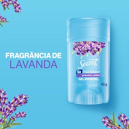 Desodorante em Gel Antitranspirante Secret Aroma de Lavanda com pH Balanceado 45g