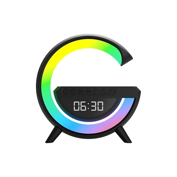 RED5 Light Up Wireless Charging Alarm Clock Bluetooth TWS Speaker Bedside Dock