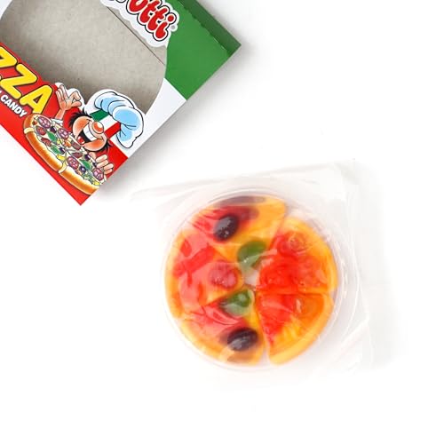 The Hampton Candy Company efrutti Gummi Pizza, 48 Pieces Display Box, Individual Wrapped Pizza Gummy Candy