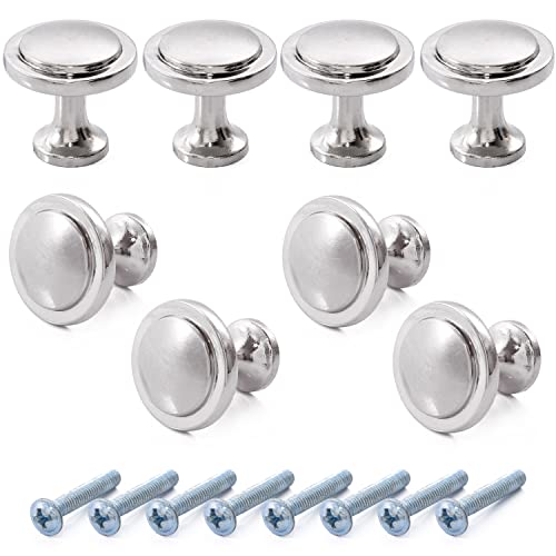 Pstyle. 取っ手 つまみ 引き出し 金具 キッチン 25x23mm 8個セット PST-105 (シルバー)