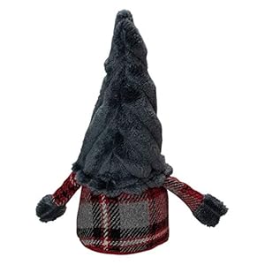 Northlight Plush Plaid Standing Christmas Gnome - 9" - Red and Gray Northlight Plush Plaid Standing Christmas Gnome 9 Red and Gray
