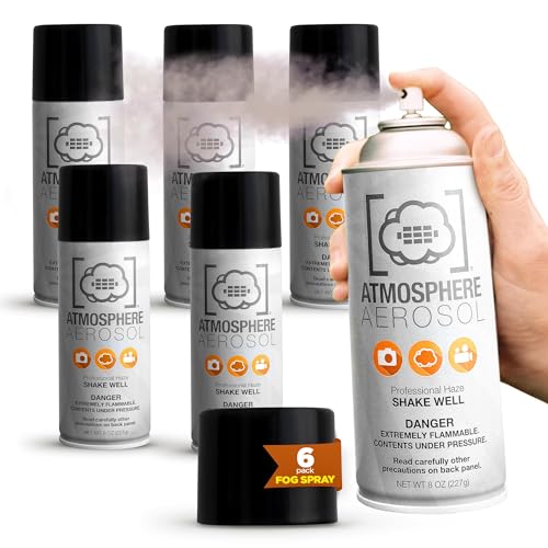 6 Pack Atmosphere Aerosol Haze/Fog Spray for Photography - Safe & Portable Mini...