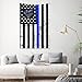 SEOCKA Back The Blue Thin Blue Line Flag American Police Tapestry Wall Posters 60X40 in Wall Hanging Decoration for Bedroom Living Room