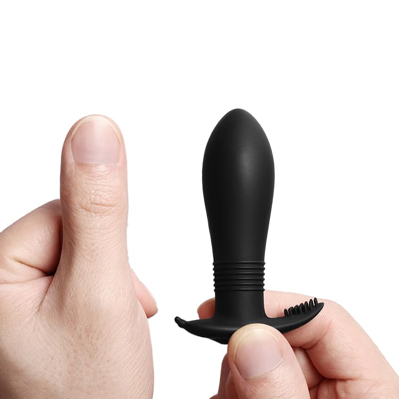 Small Electric Anal Vibrating Butt Plug Anal Sex Toy with 10 Modes Vibration App/Remote/Button Control/Mini Size/Wearable/Ultralight