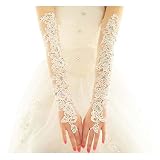 Elegant Wedding Gloves Bride Bridal Party Dress Lace Gloves-07