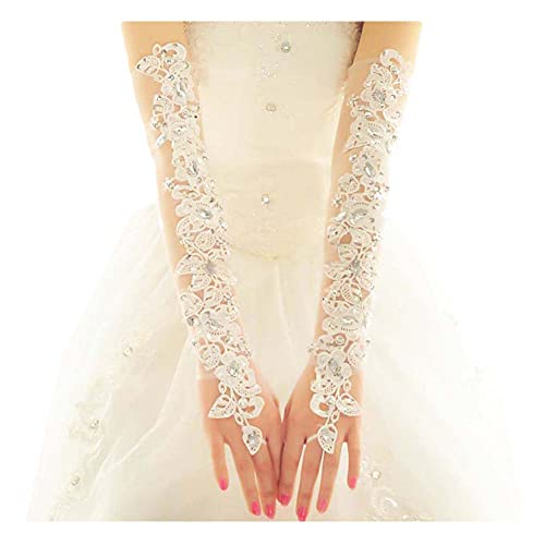 Elegant Wedding Gloves Bride Bridal Party Dress Lace Gloves-07 #TOP2