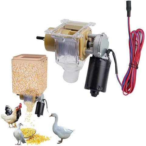 Timed Automatic Chicken Feeder, Timed & Quantitative Feeder, DIY Timed Poultry Feeder, Suitable for Chickens, Ducks, Geese, Pigeons, Dogs, Fish, Cats Cover