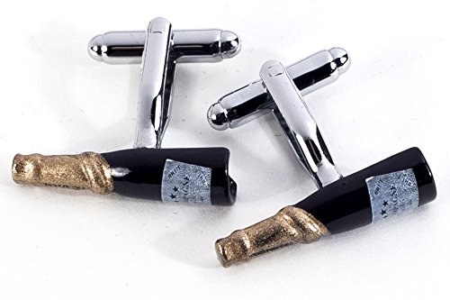 KensingtonRow Home Collection Cuff Links - Champagne Bottle Cuff Links - Cufflinks - Mens Jewelry - Mens Gifts