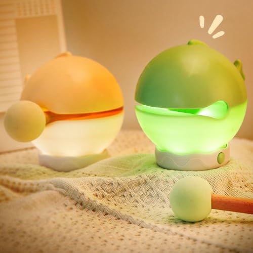 Lámpara de noche con forma de ballena de madera verde miniatura 2