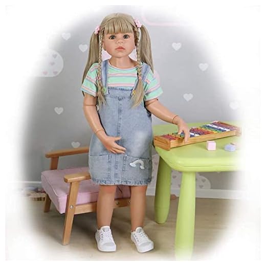 Reborn Dolls Rebirth Doll 38tum 98cm SReborn Toddler Silikonflicka med långt blont hår Barnkläder Modell Barn Vuxna Följ med docka