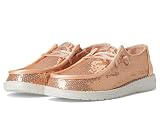 HEYDUDE Womens Wendy Disco Sequin Blush 6 Medium