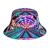 GUHAOT Unisex Reversible Bucket Hat, Roller Coaster Ride Print Dad Hat Fashion Headwear, Outdoor Travel Fishing Sun Cap #2