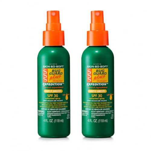 Avon Skin So Soft Bug Guard Plus IR3535 Expedition SPF 30 Pump Spray 4 Fl Oz (2 Bottles)