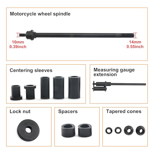 Image of Motorcycle Tire Clamp, Wheel Balancer Adapter,10mm Installation Shaft, Motorcycle Tyre Balancing Tool, with 36 38 40mm Hole Size(Install Size:10x1.5mm)