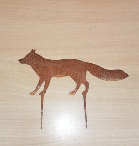 Generisch NEU !! Fuchs Roststecker mini ca. 21 cm breit aus Metall im angesagten Edelrost Weihnachtsdeko Gartenstecker Deko Weihnachten Adventsgesteck Nikolaus Advent Wald Jagd