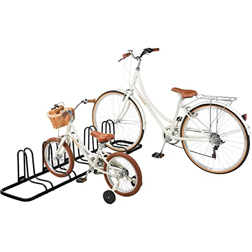 Image of Retrospec Stash Rack 2, 4 & 5 Bike Floor Stand Bicycle Storage Organizer for Mountain Bike, Road Bike, Weather Resistant Fine Powder Steel Coating Fits Wheels up to 3 inch | for Mountain Bike, Road Bike, Weather Resistant, Fits Wheels up to 3 inch