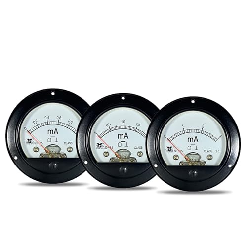 Milliampèremètre pointeur DC 2mA, petit cadran analogique circulaire 65mm - 2