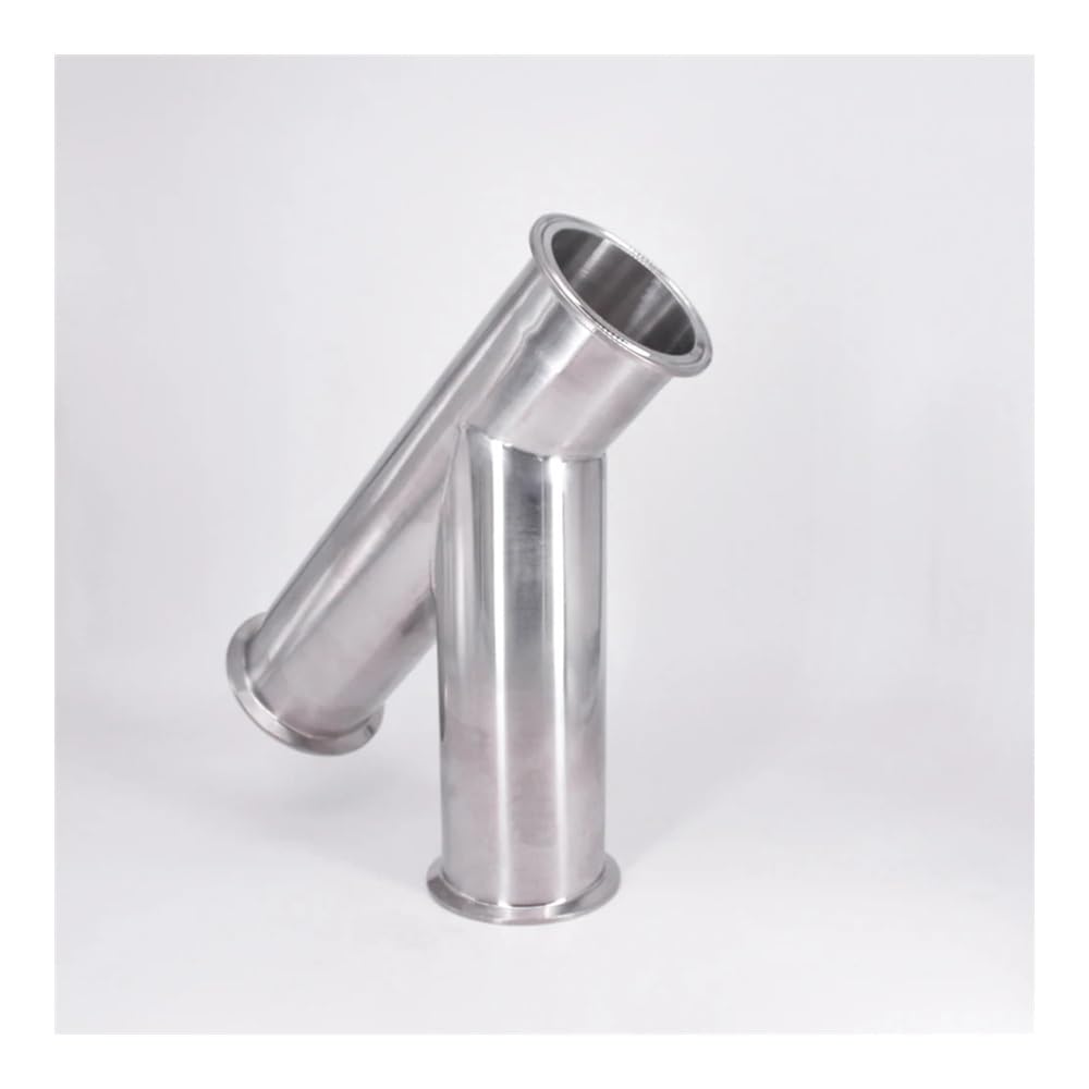 76mm Pipe OD 3" Tri Clamp Oblique Y Shaped 3 Way SUS 304 Stainless Fitting Spliter Beer Wine