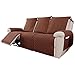 Salvadivano Poltrona Trapuntato Copridivano 3 Posti, Copripoltrona Relax Reclinabile Fodera per Divano con Fascia Elastica Copertura Divano Protezione Antiscivolo (caffè,3 posti)