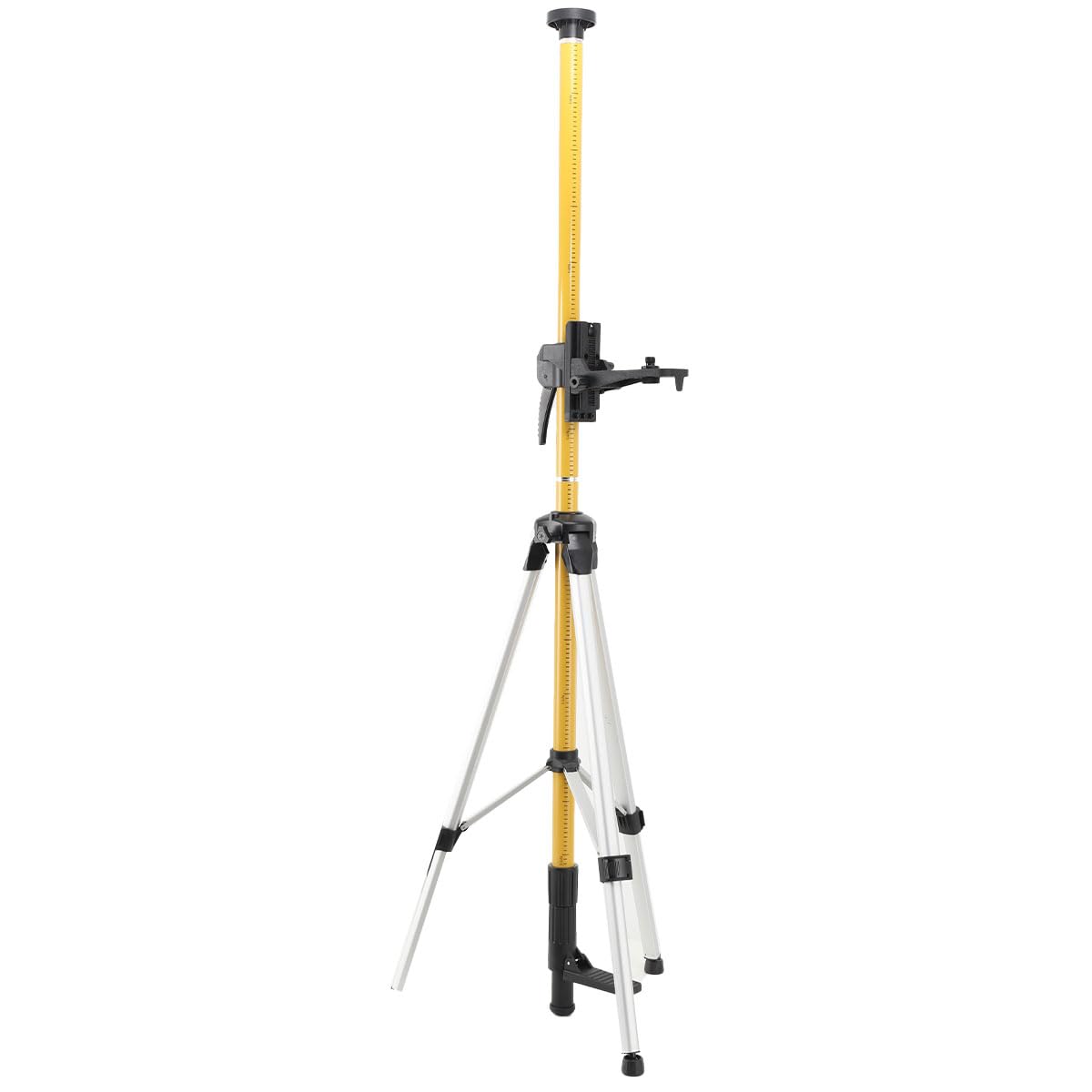 Barra de Nivelación Láser Telescópica con Trípode, Trípode de Aluminio Liviano Escáner Láser, Soporte Nivel Laser Ajustable con Rosca Externa de 1/4" y Adaptador de Rosca de 5/8"