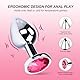 3 Stücke Metall Analplug Set, Silber Metall Analplug mit Kristall Diamant, Sex Spielzeug für Die Frau Männer, Klein Medium Groß Buttplug Anal Butt Plug Set, Rosa