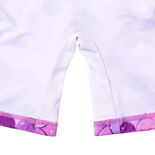 Image of TFJH E Short Sleeve Girls Swimsuits UV 50+ One Pieces Zipper 2-14Y | From beach vacations and pool parties to cruises and water parks, this colorful floral swimsuit is her summer favorite