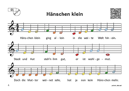 Meine ersten bunten Klaviernoten! Die beliebtesten Kinder- & Weihnachtslieder für Klavier, Keyboard & Melodica (inkl. Tastenaufkleber, QR-Codes & Audio-Download). Bunte Noten für Anfänger.