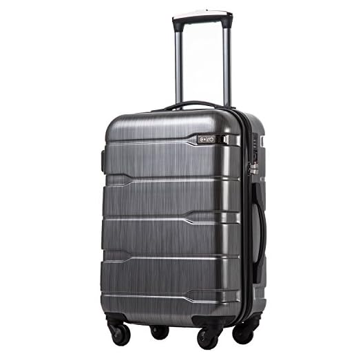 Coolife Luggage Expandable Carry-On Suitcase