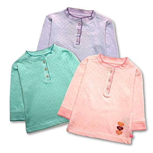 Image of TuddyBuddy 100% Cotton Full Sleeves Half Sleeves Baby Girl's Top Cum T-Shirt for Summer