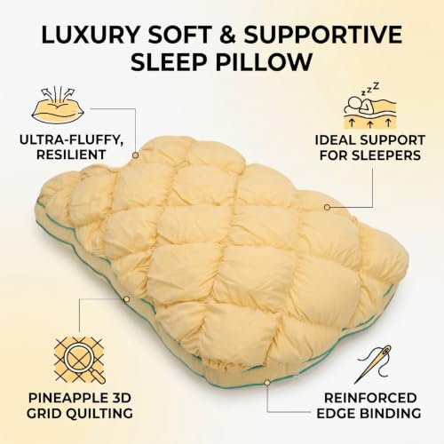 Almohada de cama esponjosa Luocute alta transpirable contra el dolor cervical 6