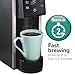 Hamilton Beach FlexBrew Advanced 4-in-1 Single Serve Hot & Iced Coffee Maker with Removable 45 oz. Water Reservoir, Use Pod Packs and Grounds, Fast Brewing, LED Touchscreen, Black (49925)