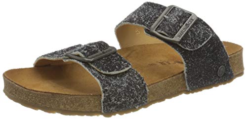 Image of HAFLINGER Andrea Elegant Leather Sandals with Rubber Sole and Cork Latex Footbed Unisex