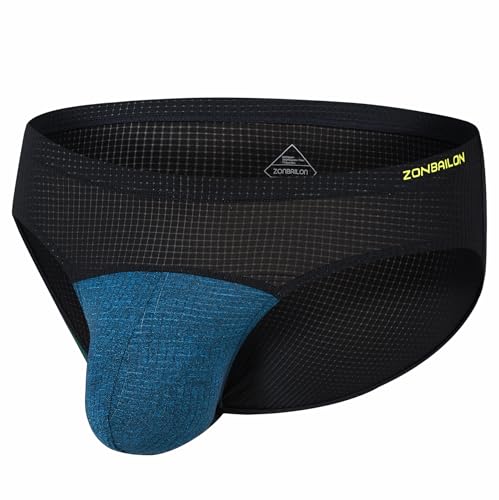 ZONBAILON Mesh Underwear for Men Briefs Enhancing Bulge Big Pouch Underpants Ultra Soft Stretch Breathable M L XL 2XL2