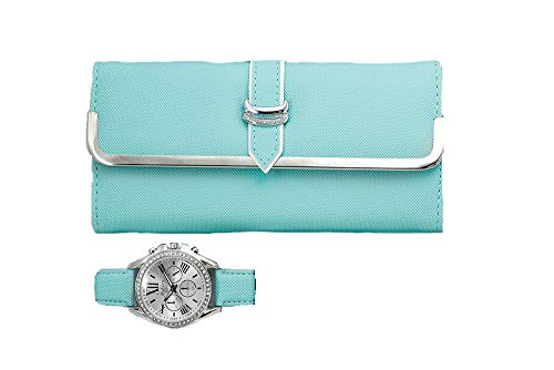 Women's Matching Watch & Wallet - Mint