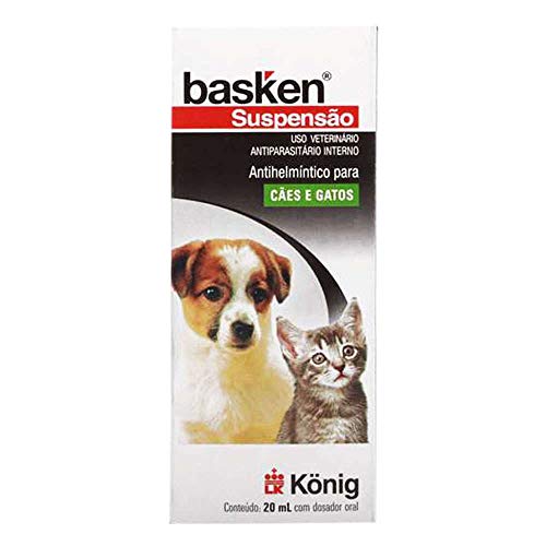 Basken Suspensão 20 ml - Antiparasitário suspensão para cães e gatos a partir de 15 dias de vida